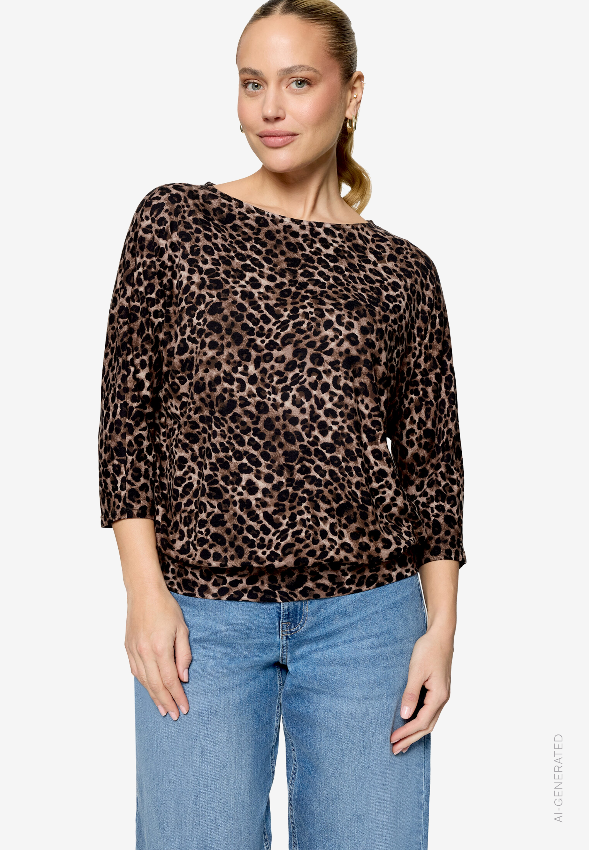 Leo-Shirt Mit 3/4 Arm