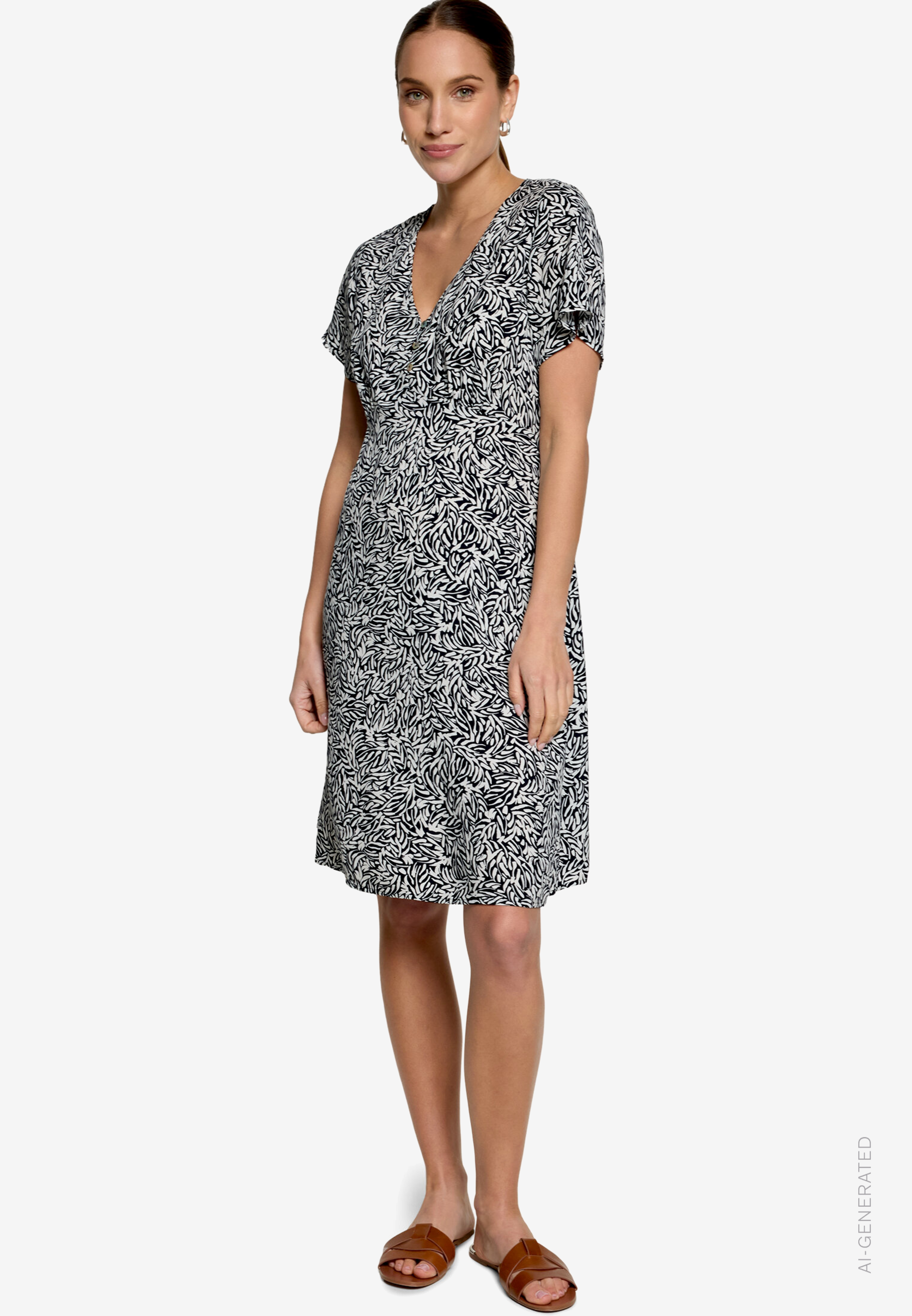 Blusenkleid Mini mit Bindegürtel