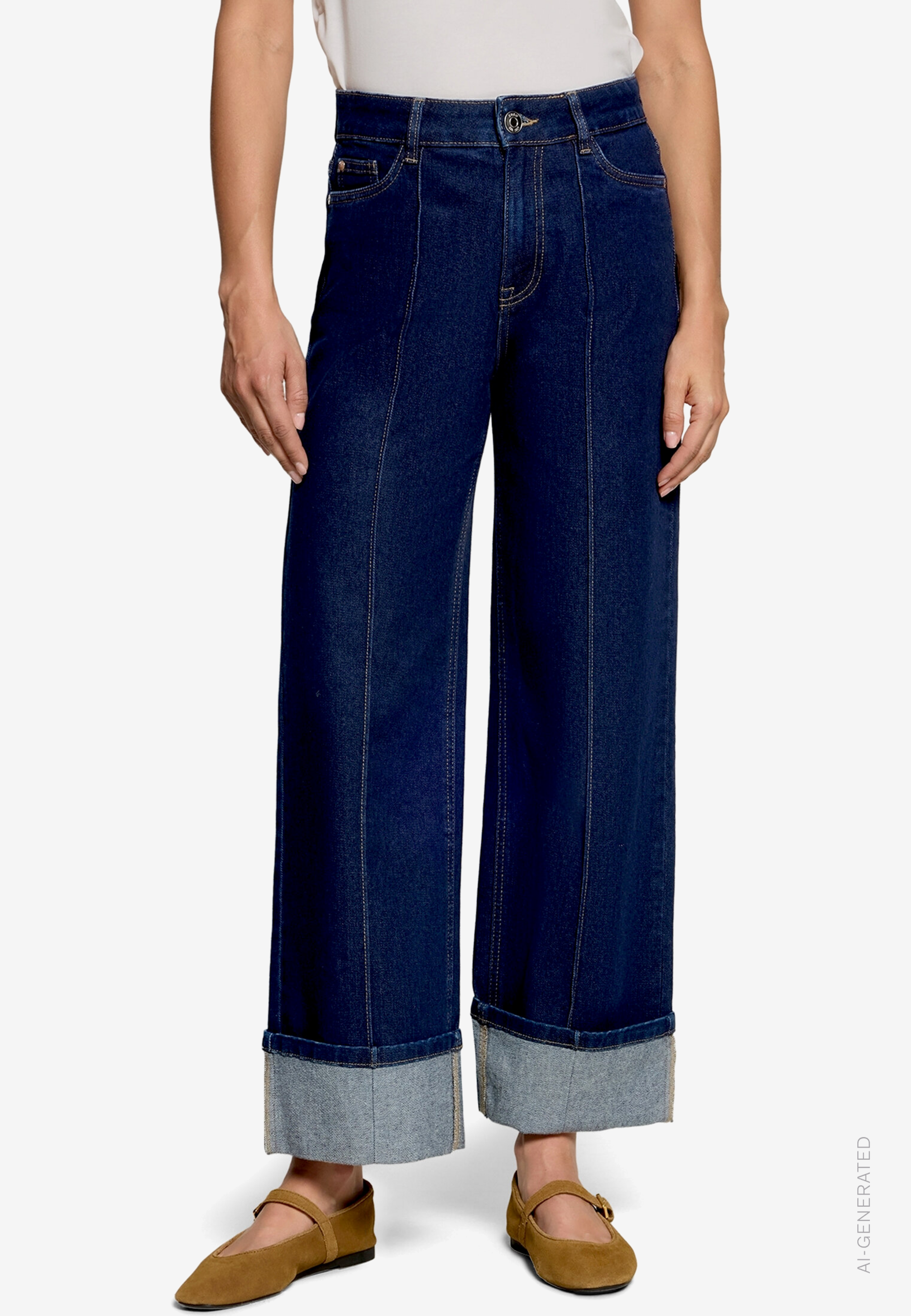 Flared Jeans mit breitem Umschlag Style Witney 32 Inch