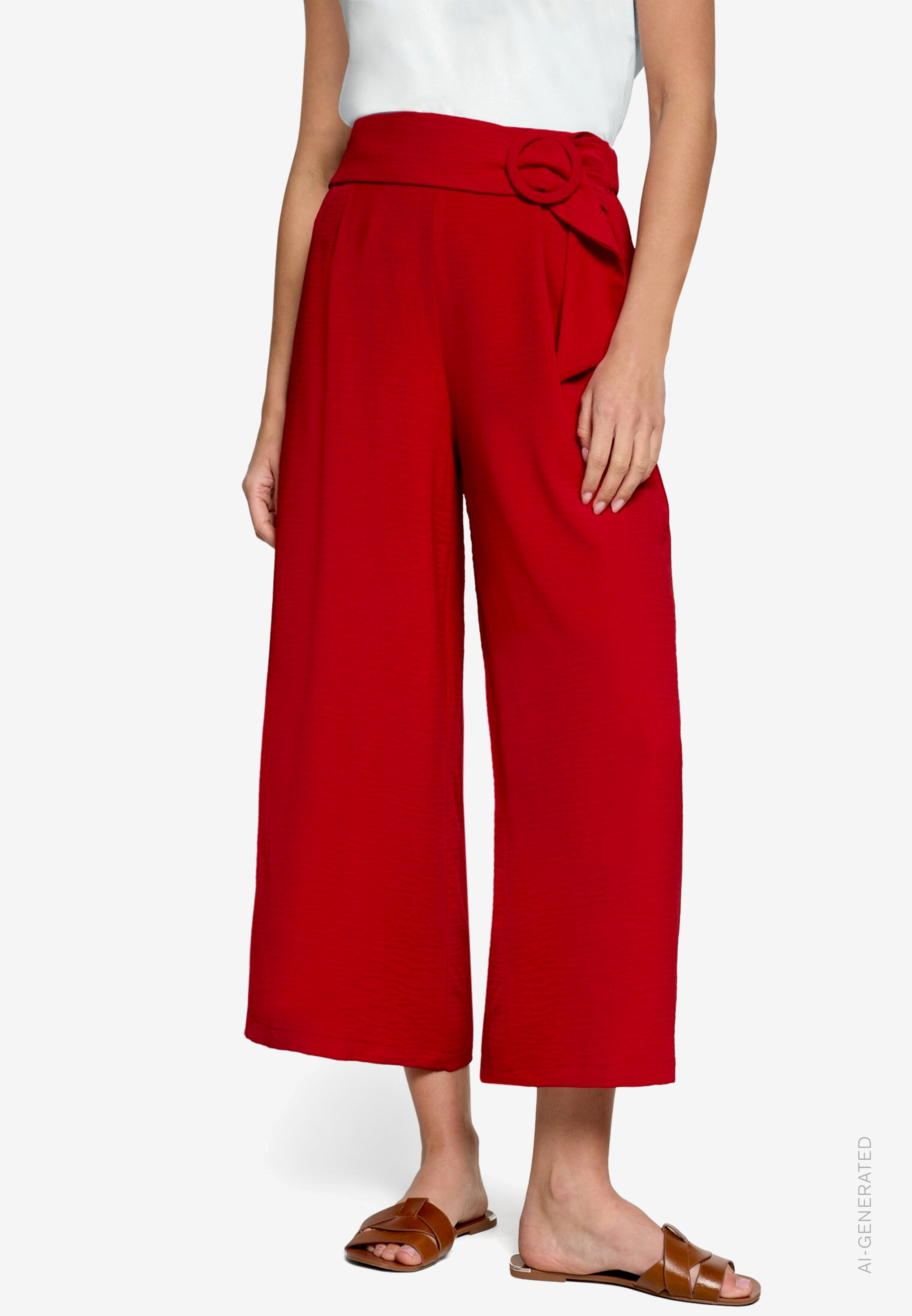 Stoffhose 7/8 LäNge Mit Schnalle