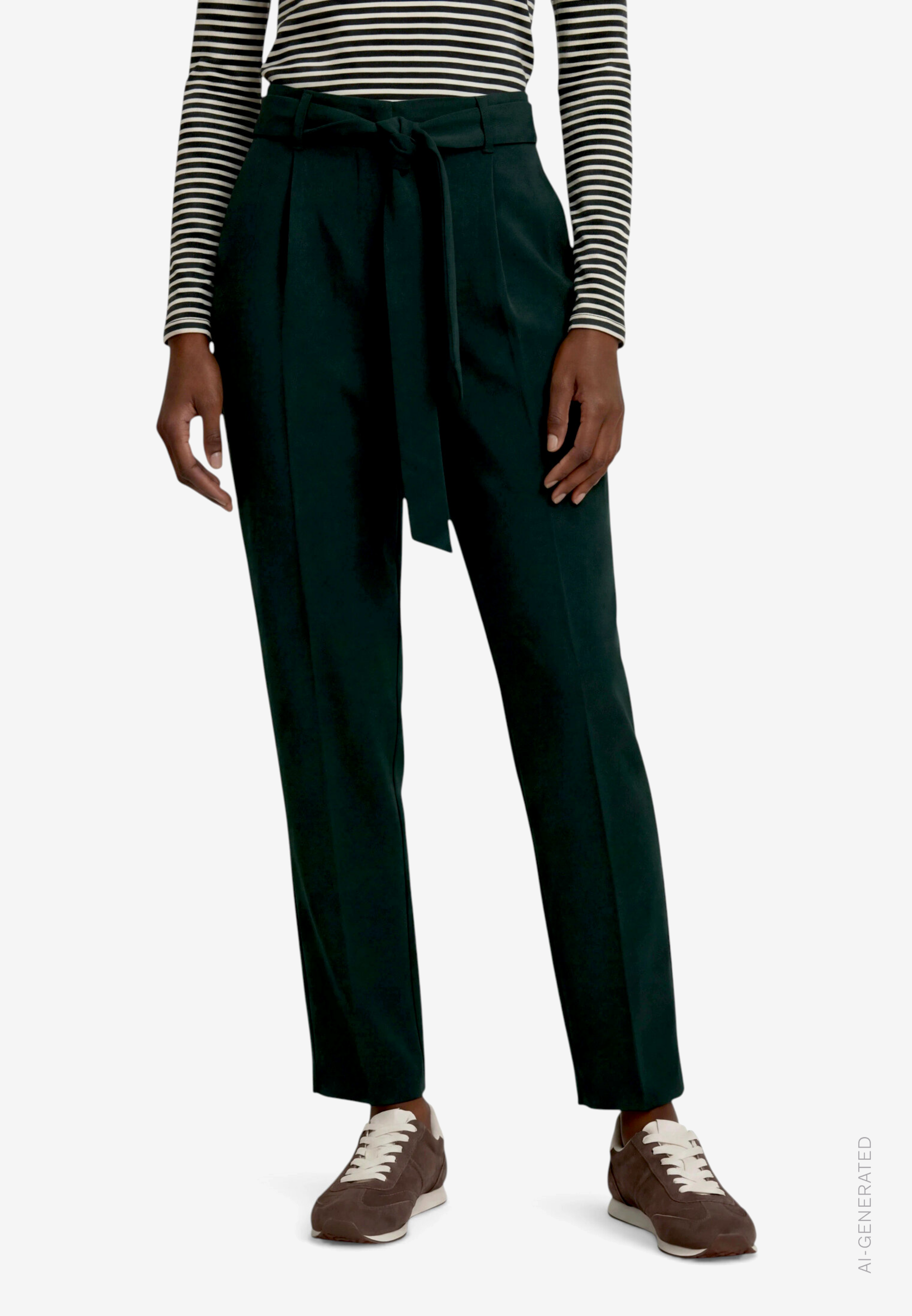 Regular Fit-Hose mit Bindegürtel