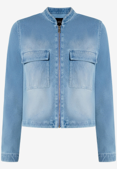 Jeansjacke mit Reißverschluss