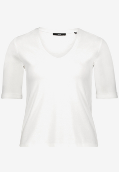 Basic-T-Shirt mit V-Ausschnitt
