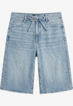 Jeans-Shorts mit Bindedetail 