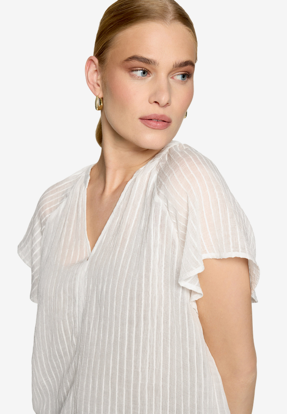 Bluse transparent mit V-Ausschnitt  / Detailbild