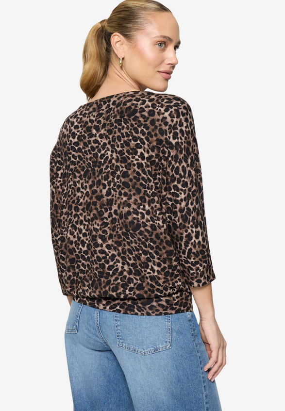 Leo-Shirt  mit 3/4 Arm  / Modellfoto Rückseite