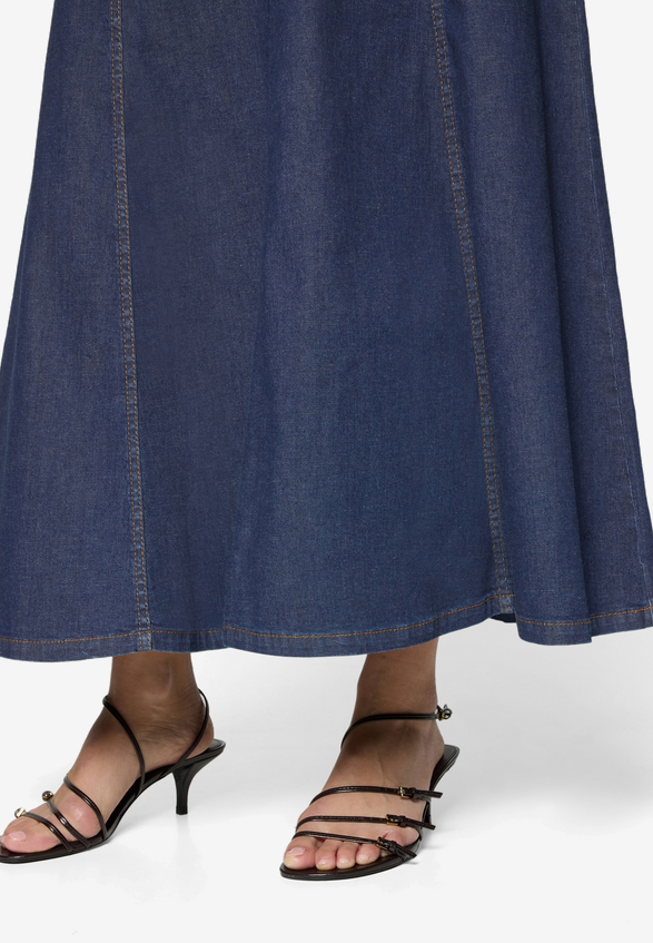 Jeansrock  Maxi in A-Linie / Detailbild