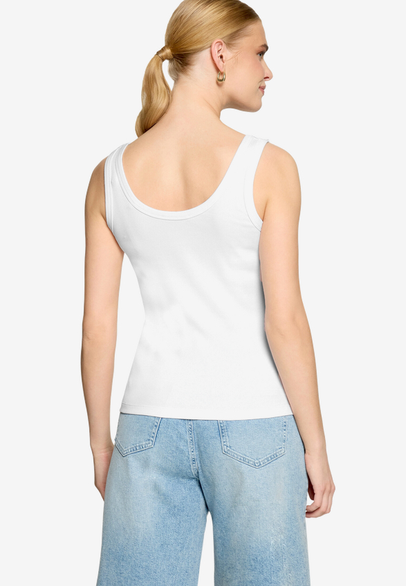 Top  mit floraler Spitze  / Modellfoto Rückseite