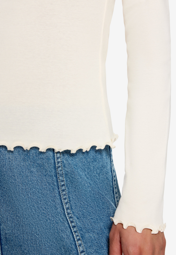 Langarm-Shirt mit Kräuselsaum / Detailbild