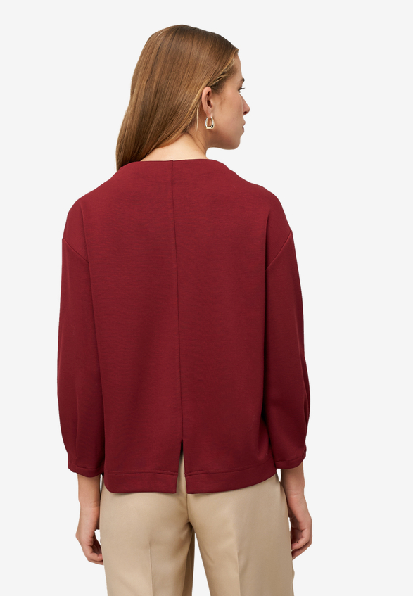 Sweatshirt mit Dreiviertelärmeln / Modellfoto Rückseite