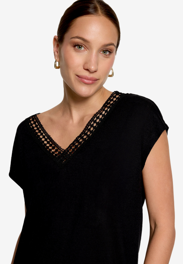 T-Shirt  mit Spitze / Detailbild
