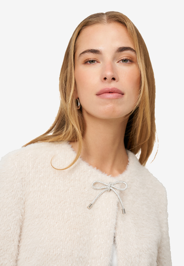 Strickjacke mit Schleife / Detailbild