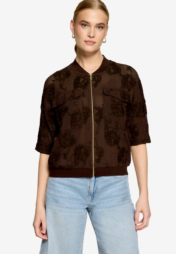 Blouson mit Fledermausärmeln / Modellfoto Vorderseite