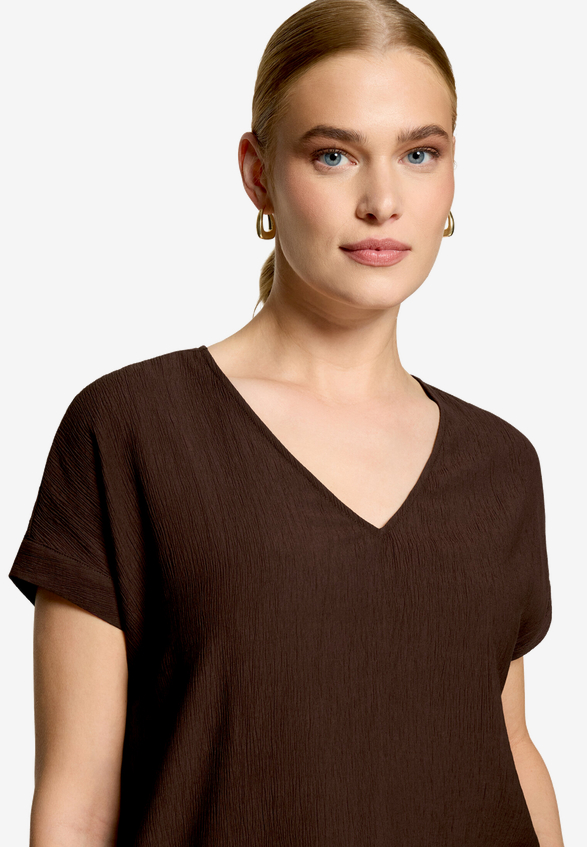 Bluse mit V-Ausschnitt und Bindedetail  / Detailbild