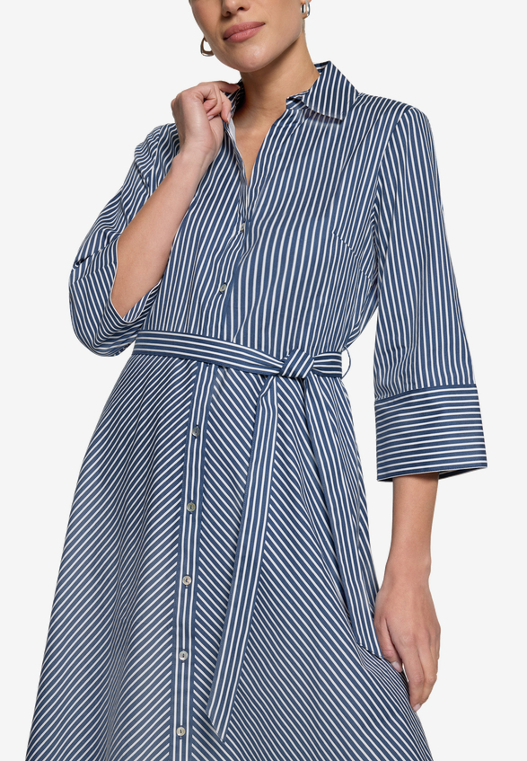 Hemdblusenkleid mit 3/4 Arm / Detailbild