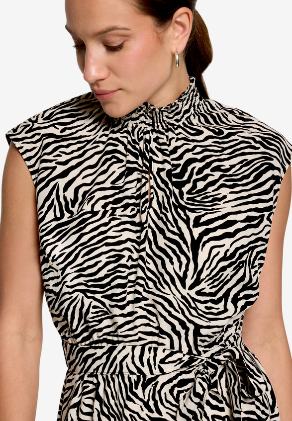 Midikleid  mit Zebraprint  / Detailbild
