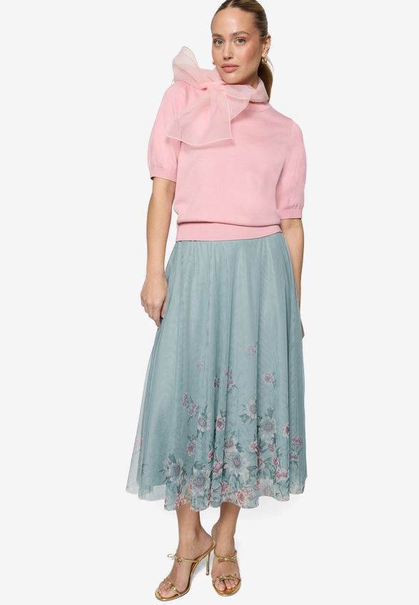 Tüllrock  mit Blumen / Modellfoto Vorderseite (Outfit)