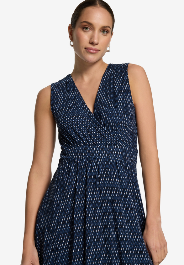 Jerseykleid mit Print. / Modellfoto Vorderseite