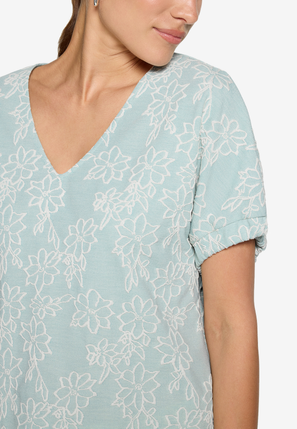 Shirt mit Blumen-Stickerei / Detailbild
