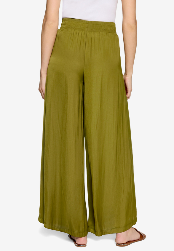 Palazzo-Hose  mit elastischem Bund 32 Inch  / Modellfoto Rückseite