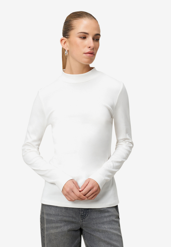 Langarmshirt mit Stehkragen / Modellfoto Vorderseite