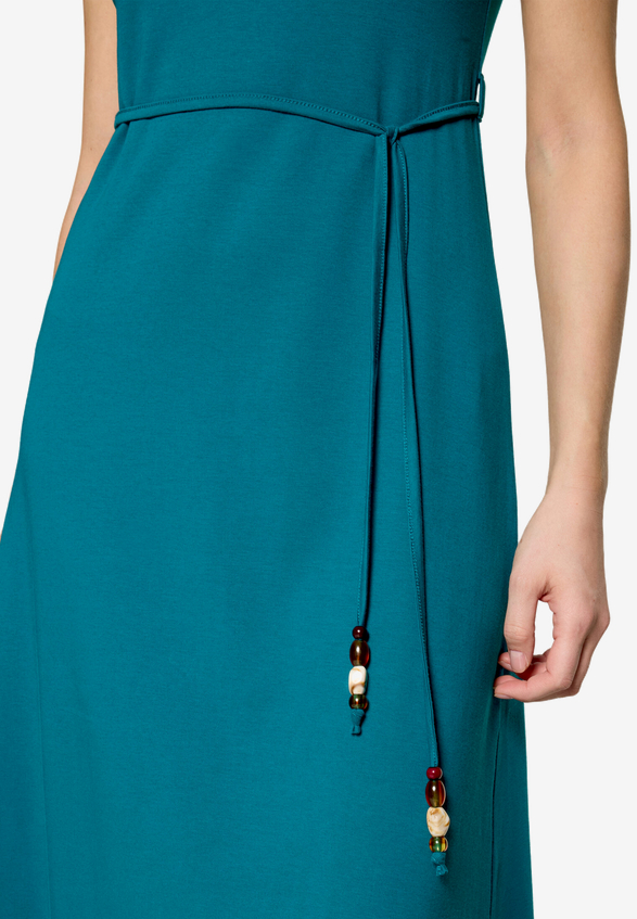 Jerseykleid  Maxi mit Bindegürtel / Detailbild