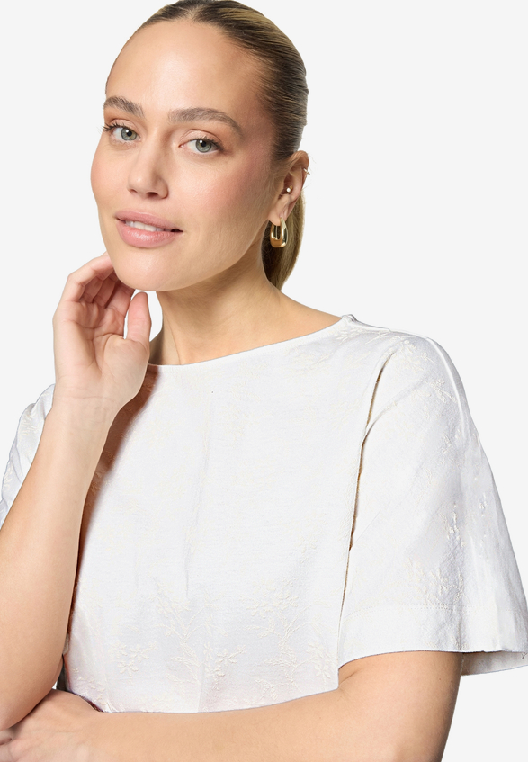 Baumwoll-T-Shirt   mit Stickerei / Detailbild