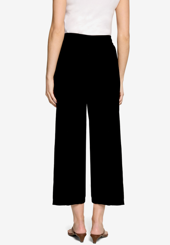 Stoffhose 7/8 mit Bindedetail  / Modellfoto Rückseite