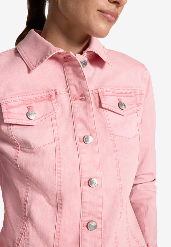 Jeansjacke tailliert mit Knopfleiste / Detailbild