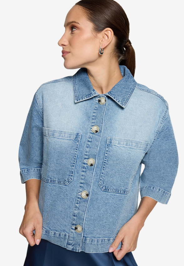 Blazer-Jacke im Jeans-Look / Detailbild