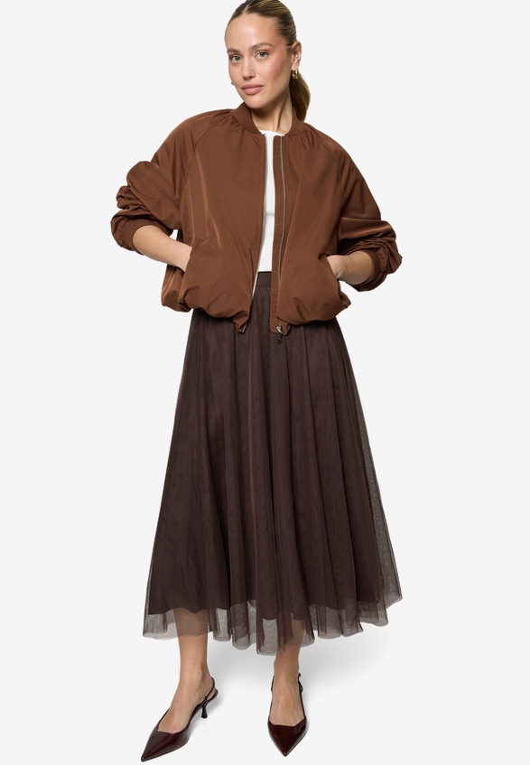 Tüllrock  mit Falten / Modellfoto Vorderseite (Outfit)