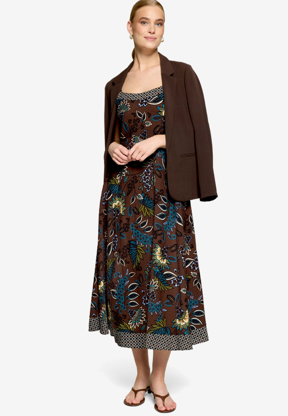 Maxikleid mit floralem Muster  / Modellfoto Vorderseite (Outfit)