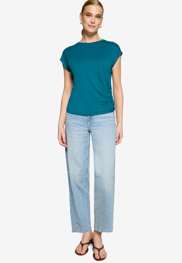 Halbarm-Shirt kurzarm / Modellfoto Vorderseite (Outfit)
