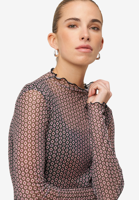 Mesh-Shirt mit grafischem Print / Detailbild