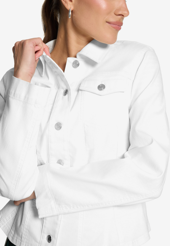 Jeansjacke tailliert mit Knopfleiste / Detailbild