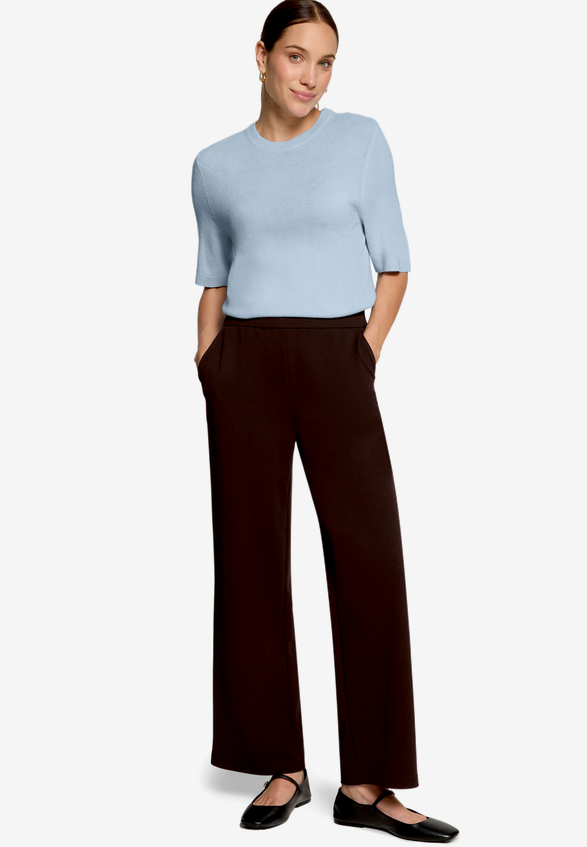 Casual-Hose mit weitem Bein Malou / Modellfoto Vorderseite (Outfit)