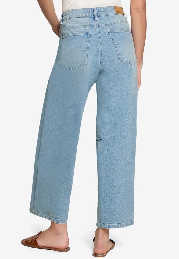 Barrel-Jeans  Mid Waist 29 Inch  / Modellfoto Rückseite