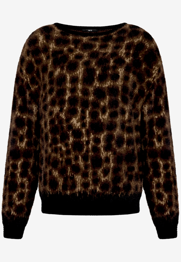 Flauschiger Pullover  mit Rundhalsausschnitt / Vorderseite