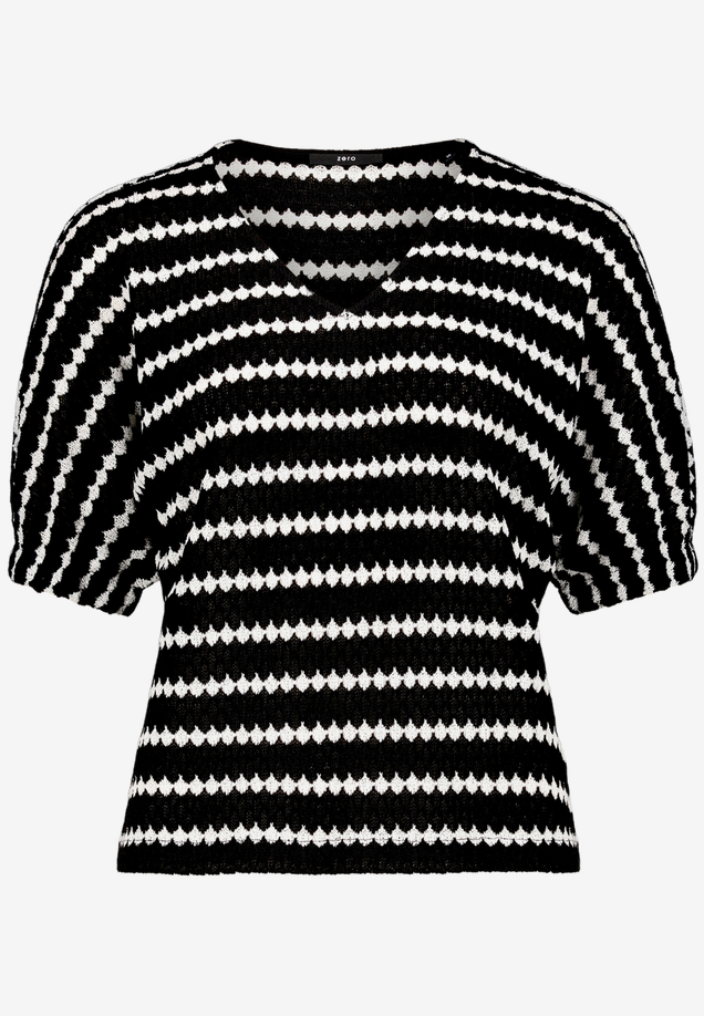 Strickshirt  mit Streifen / Vorderseite