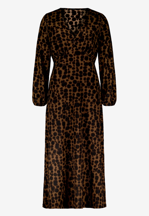 Gemustertes Maxikleid  mit V-Ausschnitt  / Vorderseite