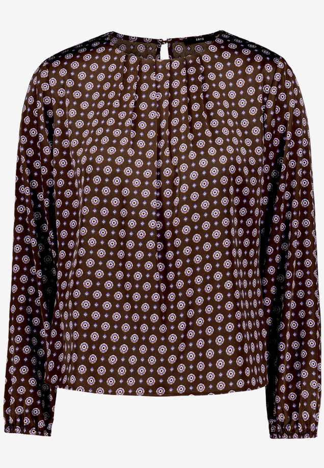 Satin-Bluse mit Print. / Vorderseite