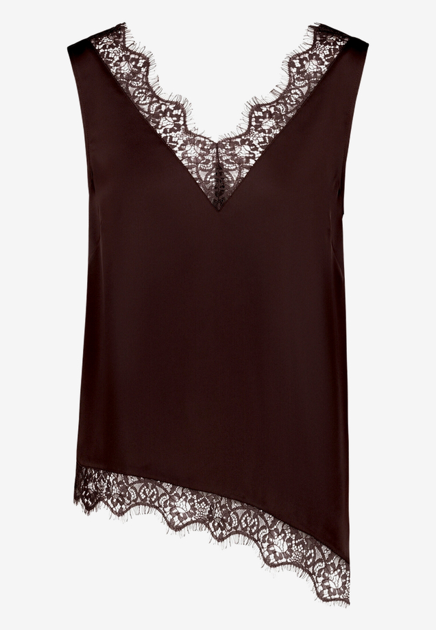 Satin-Top mit Spitze  / Vorderseite