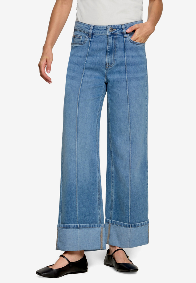 Flared Jeans  mit breitem Umschlag Style Witney 32 Inch  / Modellfoto Vorderseite